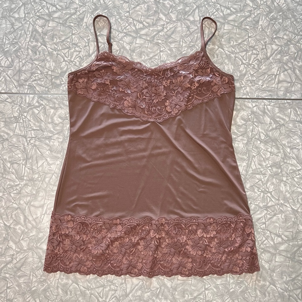 Maurices Studio Y lace cami top, dusty pink, size Extra Large